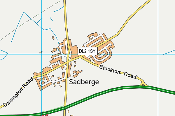 DL2 1SY map - OS VectorMap District (Ordnance Survey)