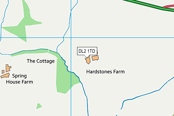 DL2 1TD map - OS VectorMap District (Ordnance Survey)