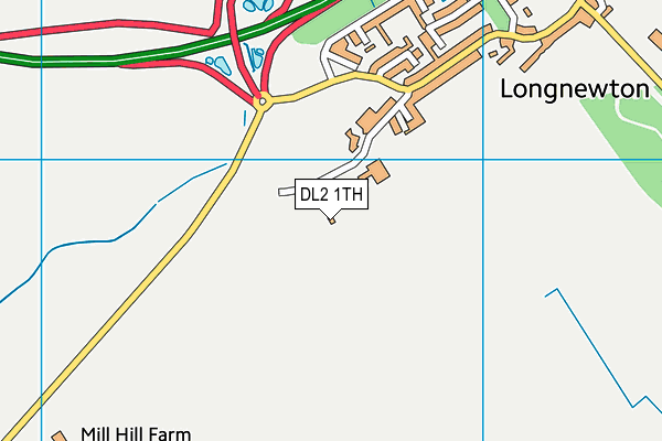 DL2 1TH map - OS VectorMap District (Ordnance Survey)