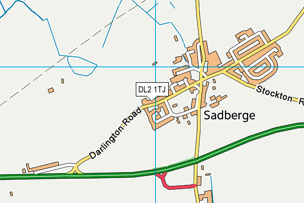 DL2 1TJ map - OS VectorMap District (Ordnance Survey)