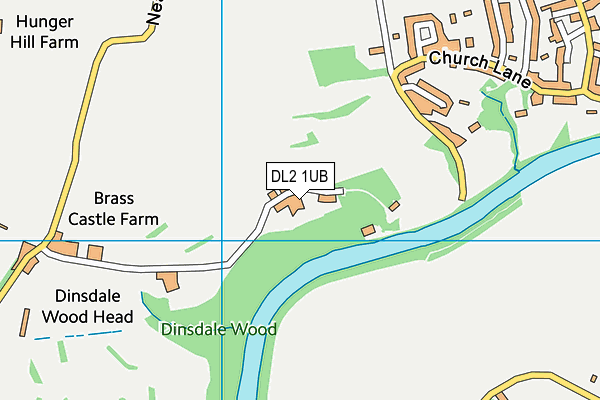 DL2 1UB map - OS VectorMap District (Ordnance Survey)