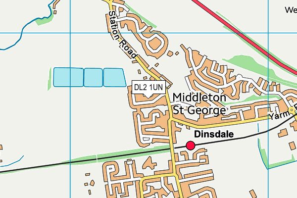 DL2 1UN map - OS VectorMap District (Ordnance Survey)