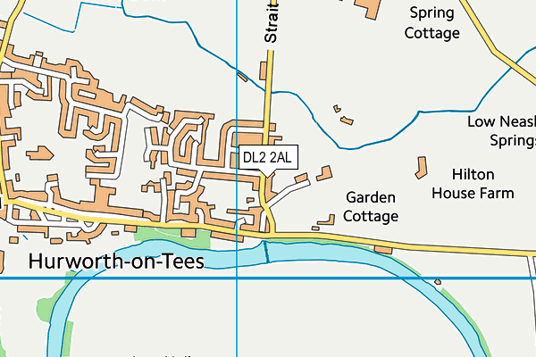 DL2 2AL map - OS VectorMap District (Ordnance Survey)