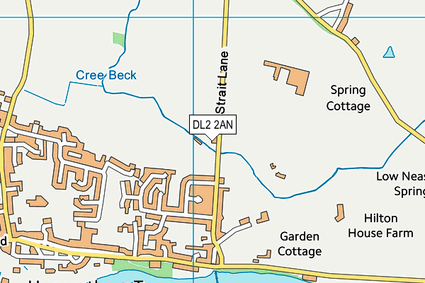 DL2 2AN map - OS VectorMap District (Ordnance Survey)