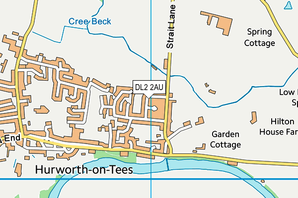 DL2 2AU map - OS VectorMap District (Ordnance Survey)