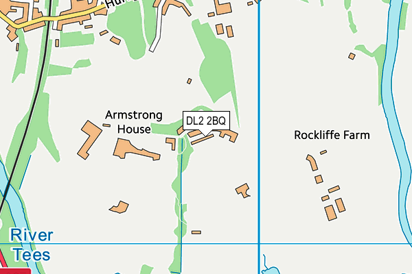 DL2 2BQ map - OS VectorMap District (Ordnance Survey)