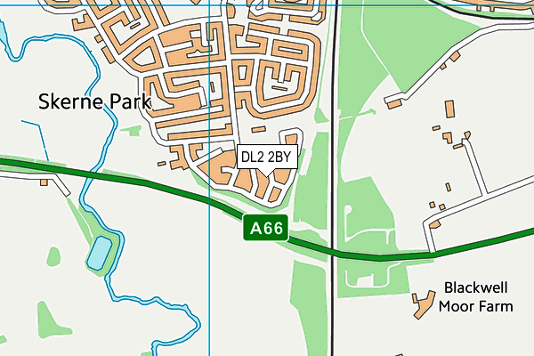 DL2 2BY map - OS VectorMap District (Ordnance Survey)