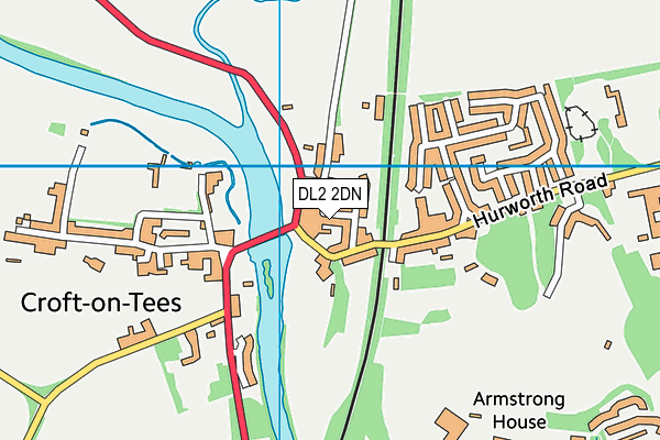 DL2 2DN map - OS VectorMap District (Ordnance Survey)