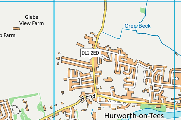 DL2 2ED map - OS VectorMap District (Ordnance Survey)