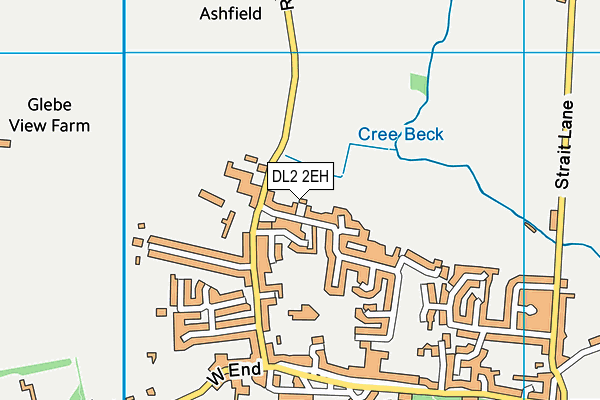 DL2 2EH map - OS VectorMap District (Ordnance Survey)