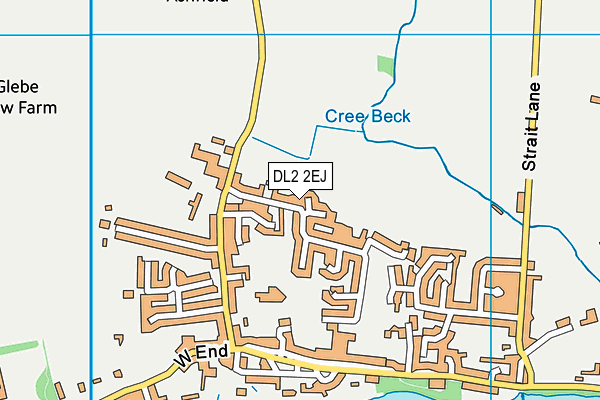 DL2 2EJ map - OS VectorMap District (Ordnance Survey)