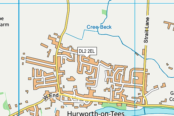 DL2 2EL map - OS VectorMap District (Ordnance Survey)