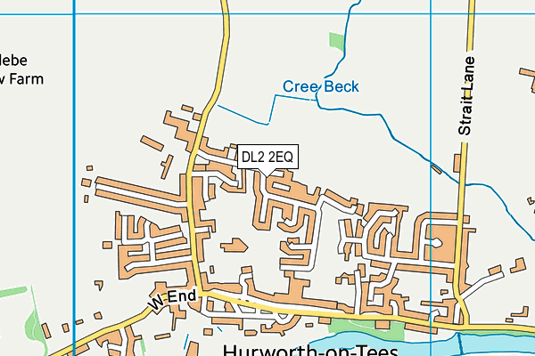 DL2 2EQ map - OS VectorMap District (Ordnance Survey)