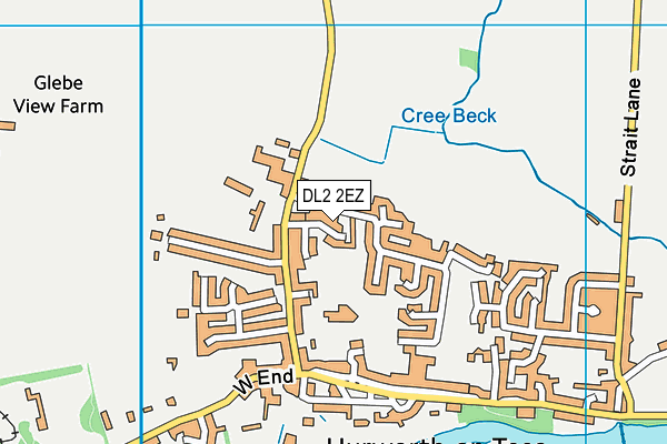 DL2 2EZ map - OS VectorMap District (Ordnance Survey)