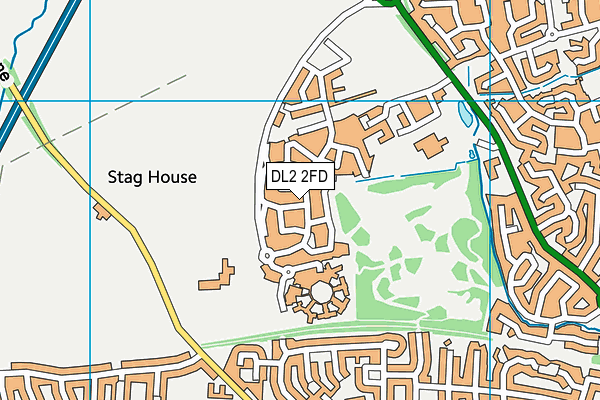 DL2 2FD map - OS VectorMap District (Ordnance Survey)