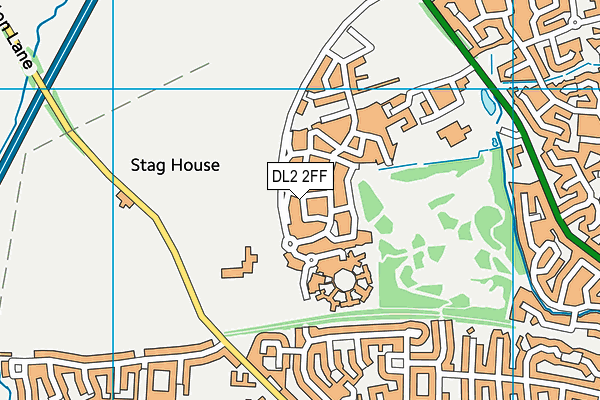 DL2 2FF map - OS VectorMap District (Ordnance Survey)