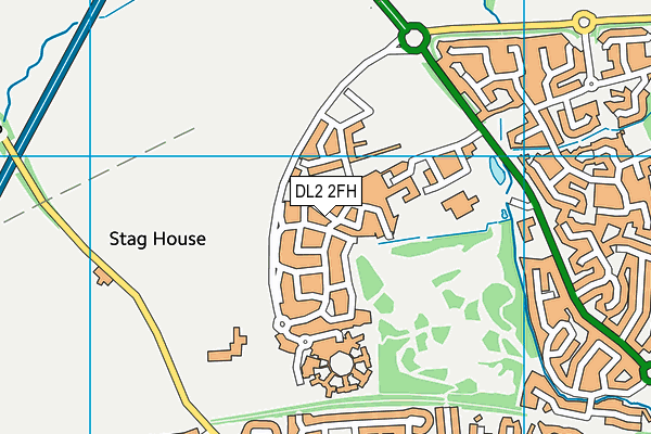 DL2 2FH map - OS VectorMap District (Ordnance Survey)