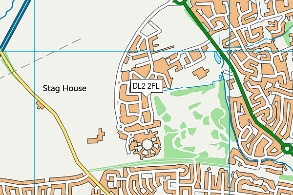 DL2 2FL map - OS VectorMap District (Ordnance Survey)