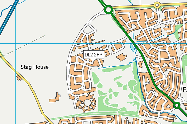 DL2 2FP map - OS VectorMap District (Ordnance Survey)