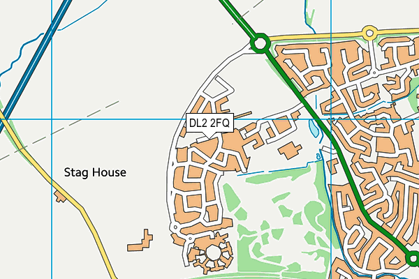 DL2 2FQ map - OS VectorMap District (Ordnance Survey)