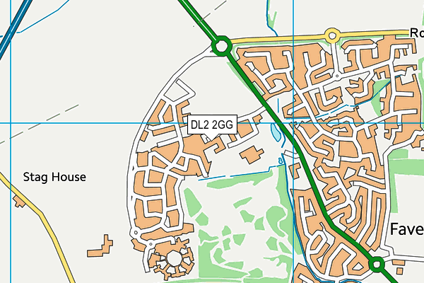 DL2 2GG map - OS VectorMap District (Ordnance Survey)