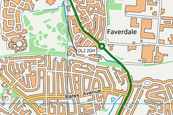 DL2 2GH map - OS VectorMap District (Ordnance Survey)