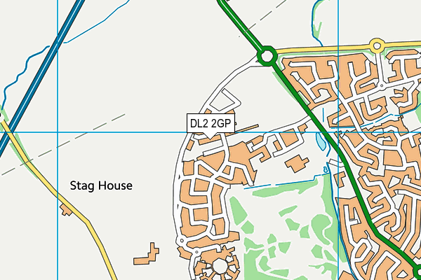 DL2 2GP map - OS VectorMap District (Ordnance Survey)