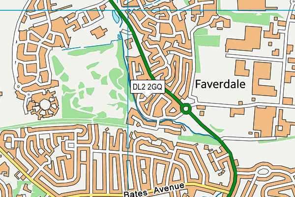 DL2 2GQ map - OS VectorMap District (Ordnance Survey)