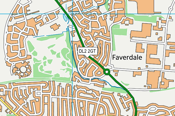 DL2 2GT map - OS VectorMap District (Ordnance Survey)