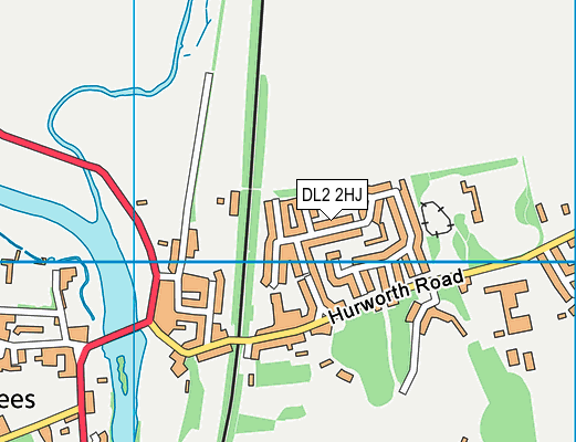DL2 2HJ map - OS VectorMap District (Ordnance Survey)