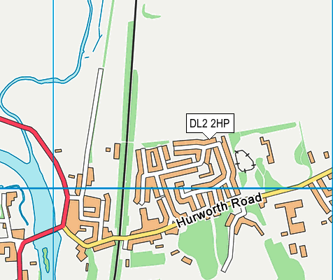 DL2 2HP map - OS VectorMap District (Ordnance Survey)
