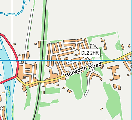 DL2 2HR map - OS VectorMap District (Ordnance Survey)