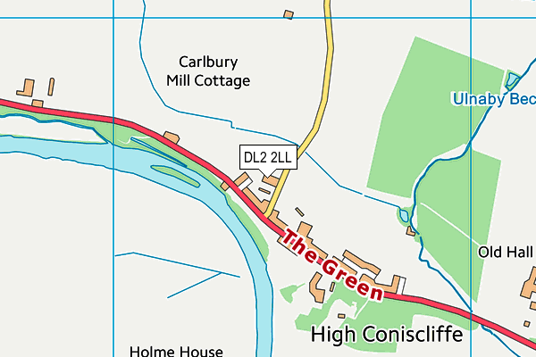 High Coniscliffe CofE Primary School map (DL2 2LL) - OS VectorMap District (Ordnance Survey)