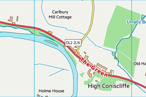 DL2 2LN map - OS VectorMap District (Ordnance Survey)