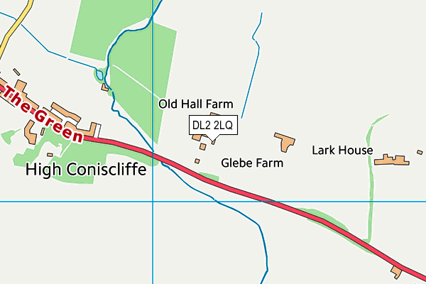 DL2 2LQ map - OS VectorMap District (Ordnance Survey)