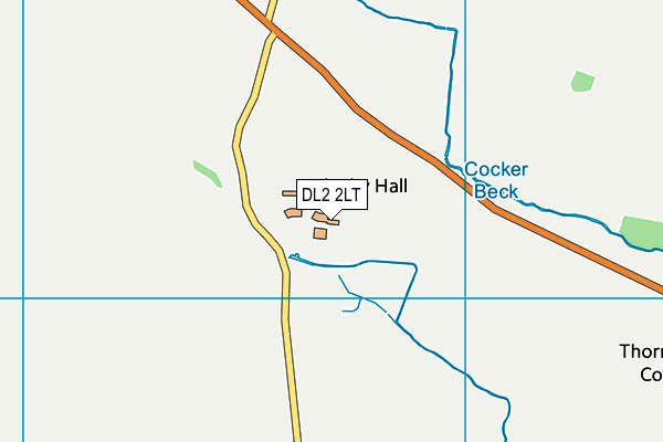 DL2 2LT map - OS VectorMap District (Ordnance Survey)