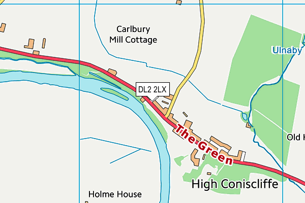 DL2 2LX map - OS VectorMap District (Ordnance Survey)