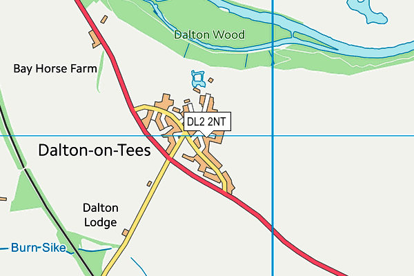 DL2 2NT map - OS VectorMap District (Ordnance Survey)