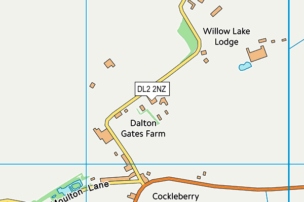 DL2 2NZ map - OS VectorMap District (Ordnance Survey)