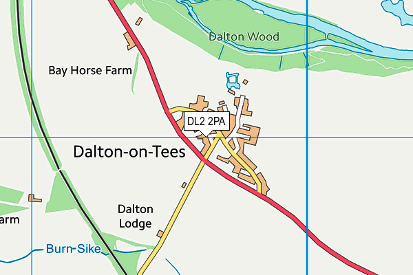 DL2 2PA map - OS VectorMap District (Ordnance Survey)