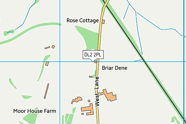 DL2 2PL map - OS VectorMap District (Ordnance Survey)