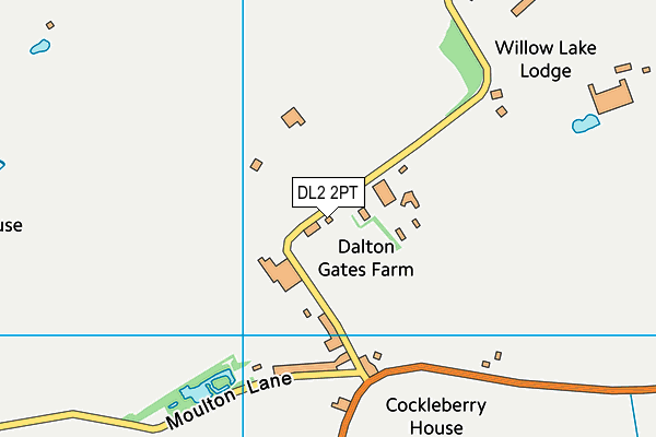 DL2 2PT map - OS VectorMap District (Ordnance Survey)