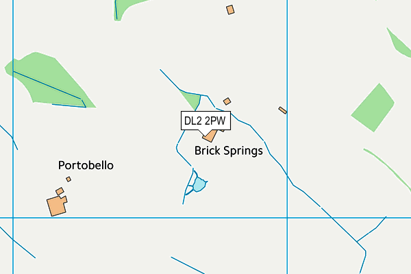 DL2 2PW map - OS VectorMap District (Ordnance Survey)
