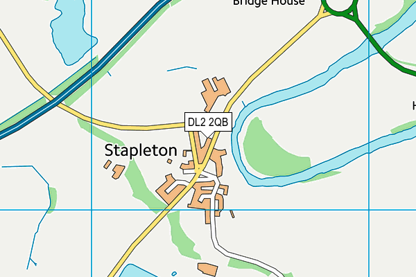 DL2 2QB map - OS VectorMap District (Ordnance Survey)