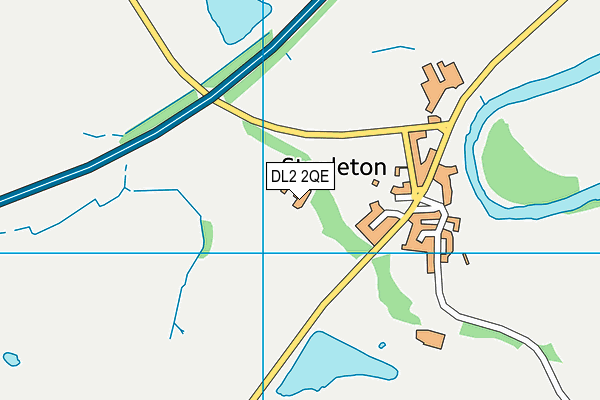 DL2 2QE map - OS VectorMap District (Ordnance Survey)