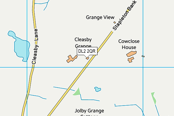 DL2 2QR map - OS VectorMap District (Ordnance Survey)