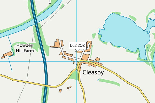 DL2 2QZ map - OS VectorMap District (Ordnance Survey)