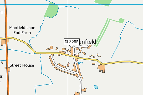 DL2 2RF map - OS VectorMap District (Ordnance Survey)