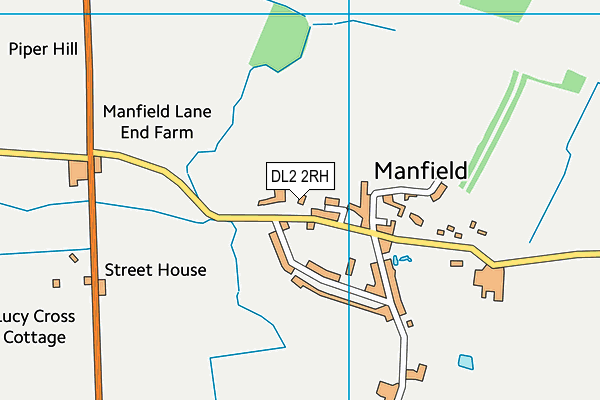 DL2 2RH map - OS VectorMap District (Ordnance Survey)