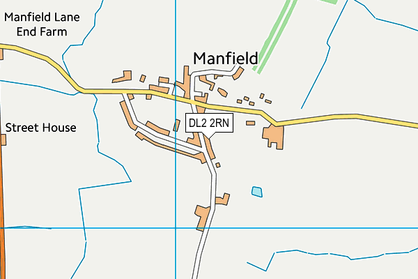 DL2 2RN map - OS VectorMap District (Ordnance Survey)